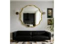 MC Star Wandspiegel Rund Gold Wellenrand Metallrahmen Bild 2