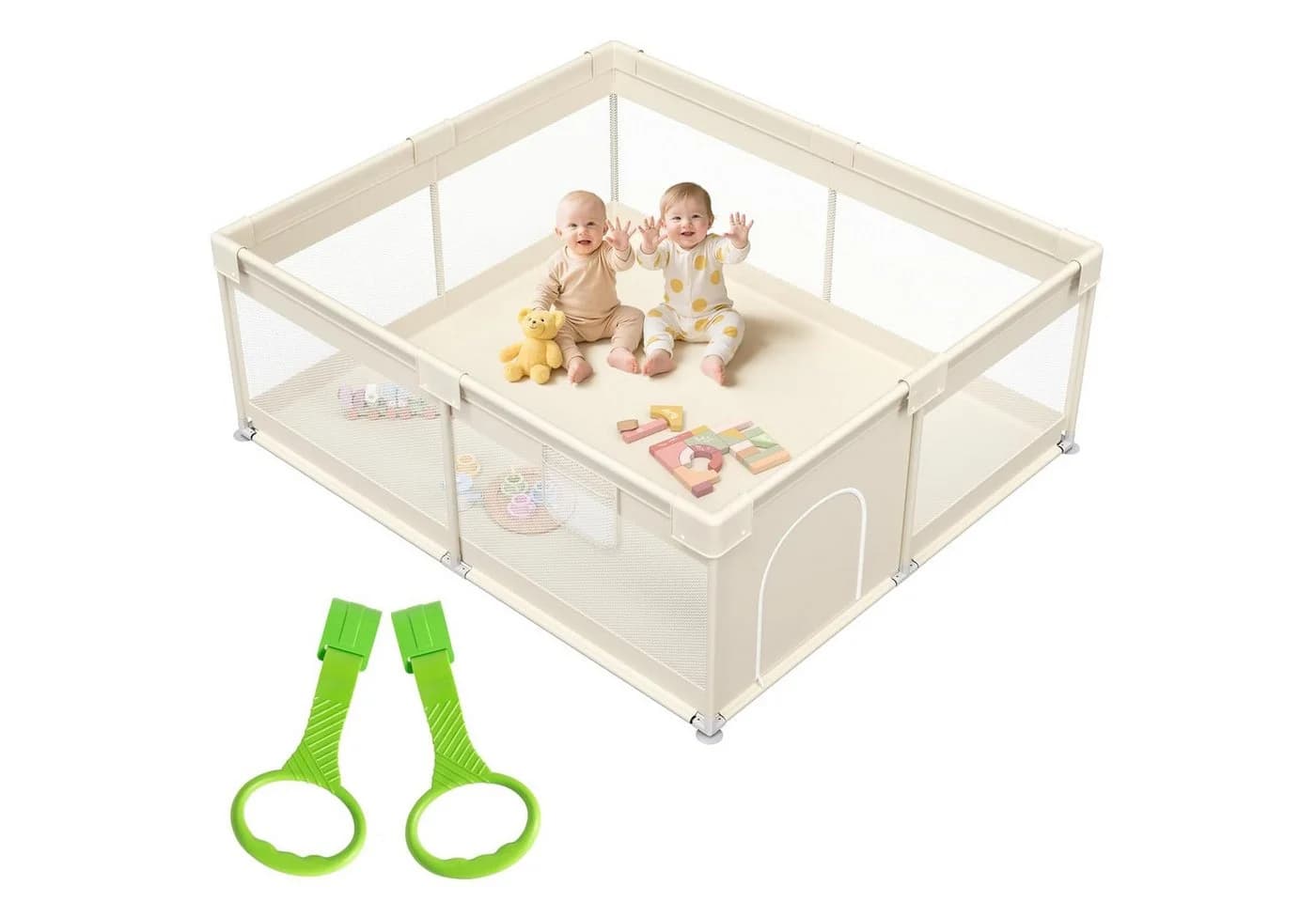 MC Star Laufstall Baby 175x150 cm XXL Beige - Bild 2