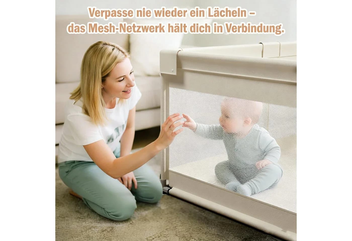 MC Star Laufstall Baby 175x150 cm XXL Beige - Bild 5