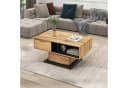XDeer Couchtisch Eiche Anthrazit mit Stauraum und Schubladen Bild 1