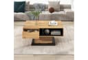 XDeer Couchtisch Eiche Anthrazit mit Stauraum und Schubladen Bild 2