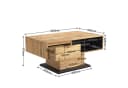 XDeer Couchtisch Eiche Anthrazit mit Stauraum und Schubladen Bild 5