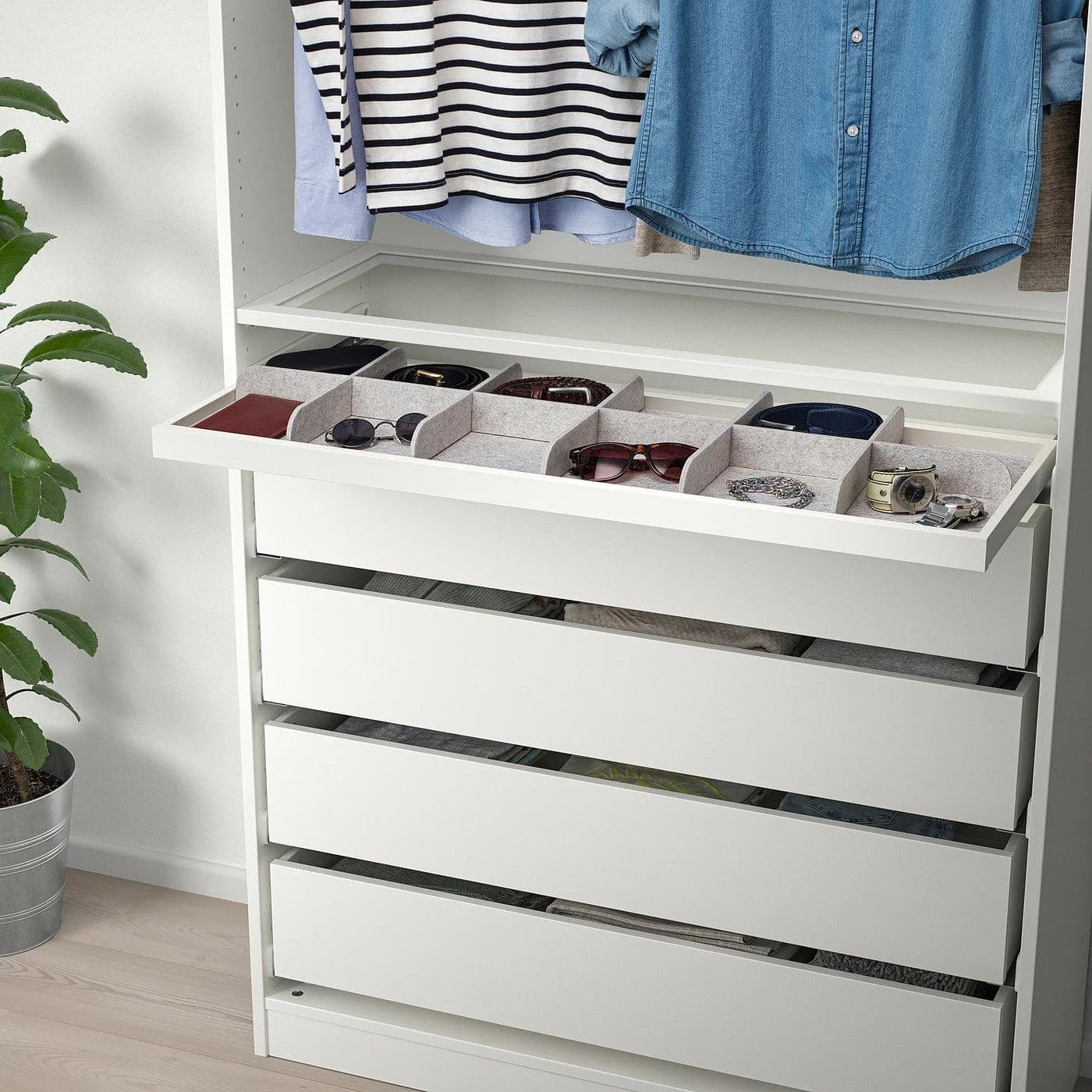 IKEA KOMPLEMENT Trennsteg für Ausziehboden Hellgrau