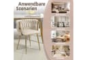 LVHOM Esszimmerstuhl Set 6-tlg. Beige Samt Goldener Rahmen Bild 4