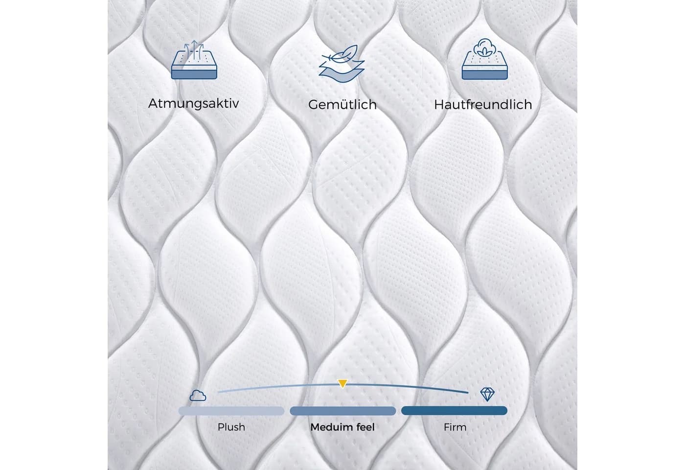 NORDICHAUS Taschenfederkernmatratze Hybrid 7-Zonen H3 Weiß - Bild 5