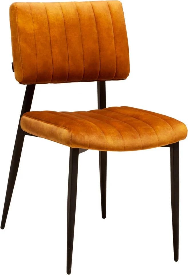 OMG DESIGN Esszimmerstuhl Ivan Gold Schwarz Samtvelour Polster