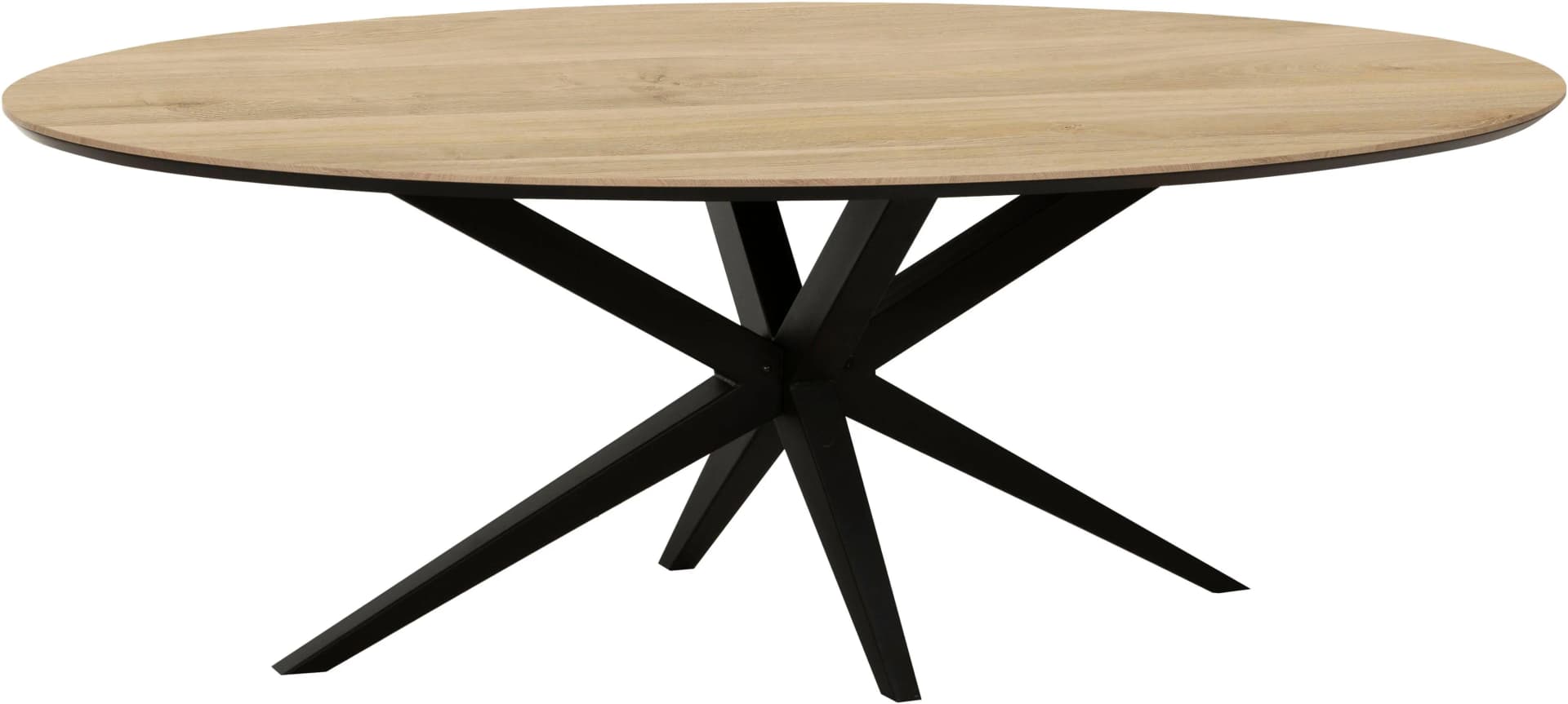 OMG DESIGN Esstisch Wellington Oval Schwarz Fresh Oak