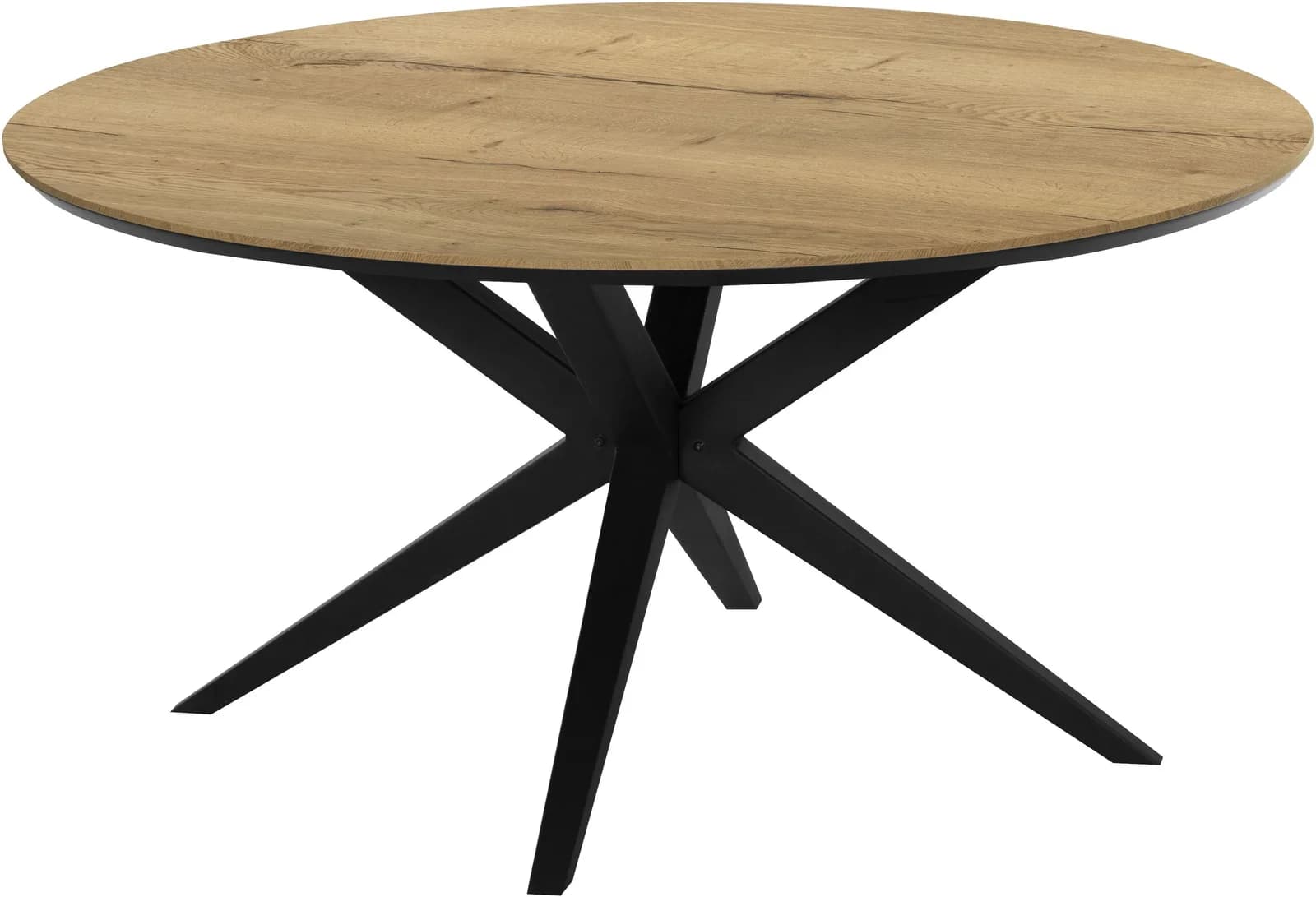 OMG DESIGN Esstisch Wellington Schwarz Natur Melamin Metallgestell