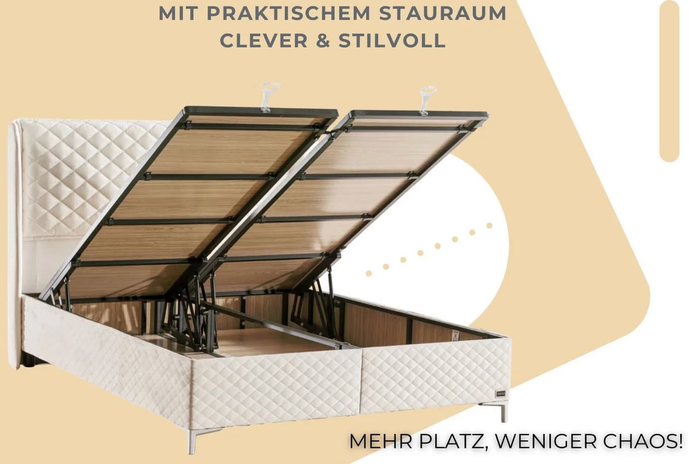 BAMBI YATAK Boxspringbett Bambi Thermo Control mit Bettkasten und Matratze H3 - Bild 4
