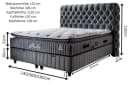 Pointhome Boxspringbett Set Fluffy Grau mit Bettkasten und Topper Bild 3