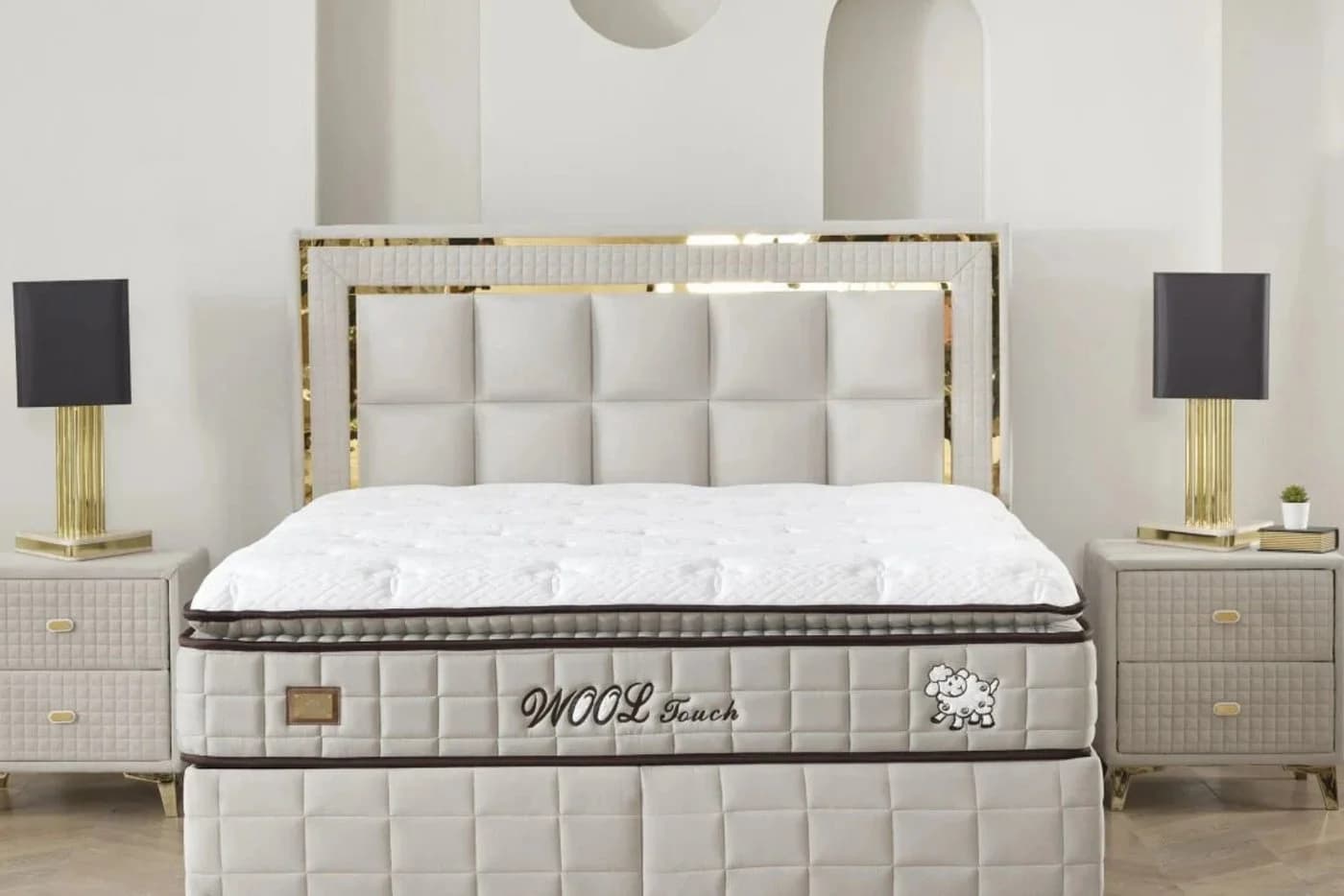 Pointhome Boxspringbett BSS Bedding Wool Touch mit Matratze & Bettkasten