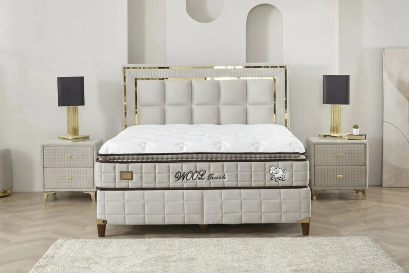 Pointhome Boxspringbett BSS Bedding Wool Touch mit Matratze & Bettkasten - Bild 2