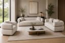 Pointhome Polstergarnitur 3-2-1 Set Creme-Weiß Modernes Sofa mit Sessel Bild 1
