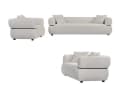 Pointhome Polstergarnitur 3-2-1 Set Creme-Weiß Modernes Sofa mit Sessel Bild 3