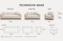 Pointhome Polstergarnitur 3-2-1 Set Creme-Weiß Modernes Sofa mit Sessel Bild 4