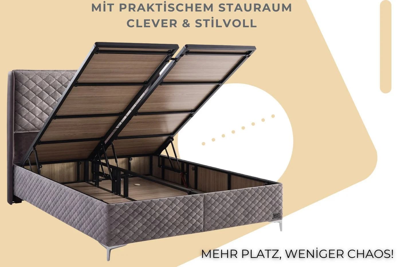 BAMBI YATAK Boxspringbett Set Thermo Control, Schlafzimmerbett, einseitige Matratze, H3 - Bild 4