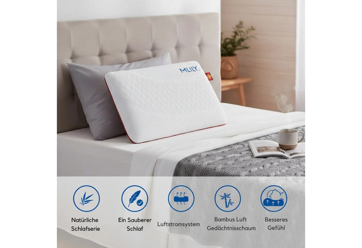 Pointhome Kopfkissen Orthopädisches Nackenstützkissen - Bild 3