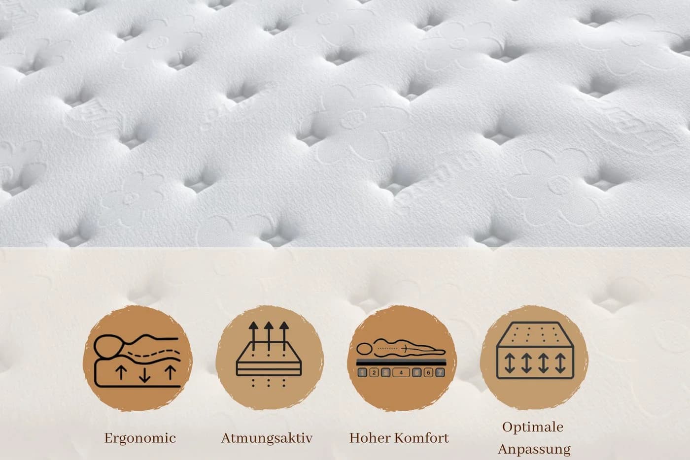 Pointhome Boxspringbett mit Bettkasten und Matratze Beige - Bild 5
