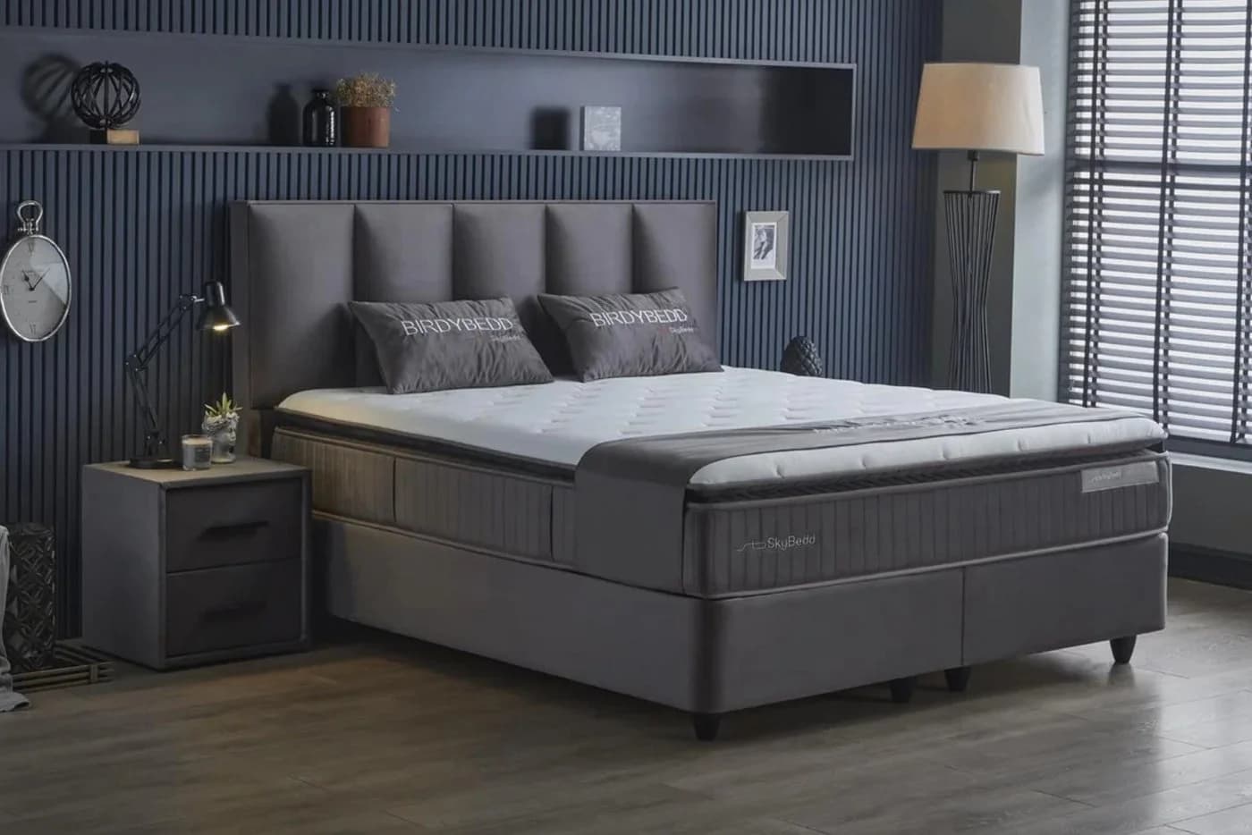 Pointhome Boxspringbett mit Bettkasten Grau - Bild 2