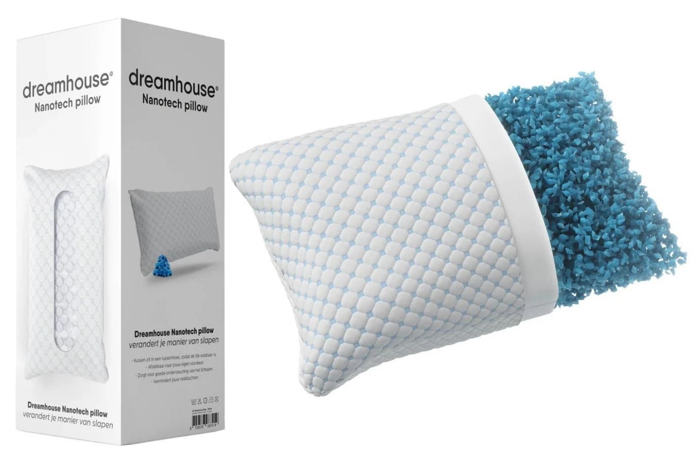 Pointhome Orthopädisches Nackenstützkissen Memory Foam weiß/blau - Bild 5