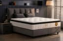 Pointhome Boxspringbett mit Bettkasten und Matratze Grau Bild 2
