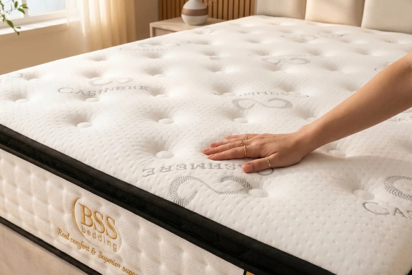 Pointhome Boxspringbett mit Bettkasten und Matratze Beige - Bild 5