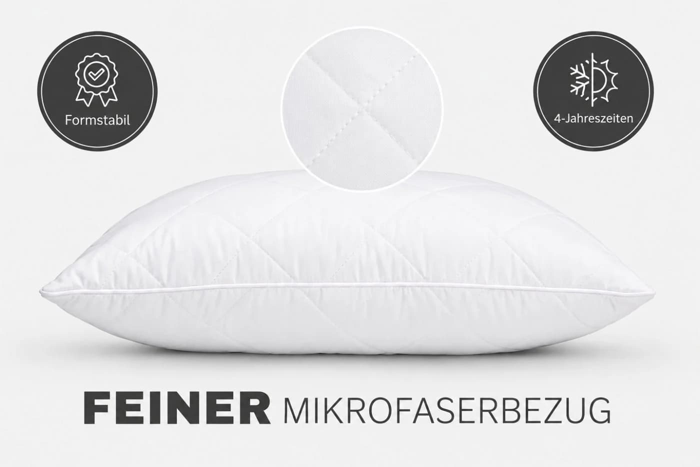 Pointhome Kopfkissen Mikrofaser Kapitone-Steppung Hohlfaserfüllung - Bild 5