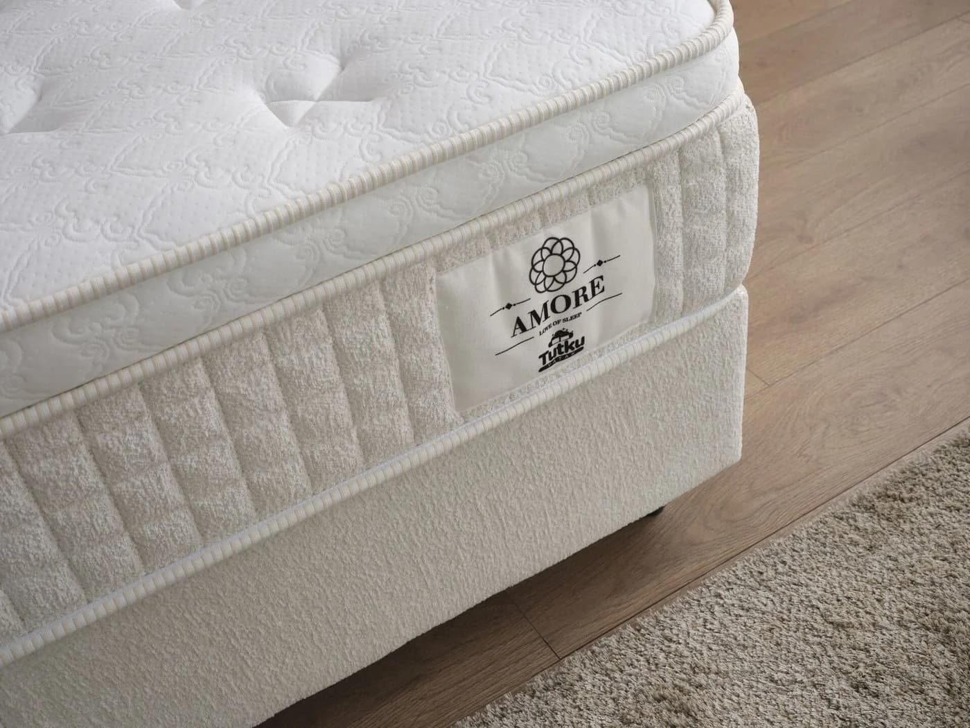 gowoll Boxspringbett 180x200 Beige mit Matratze und Bettkästen - Bild 5