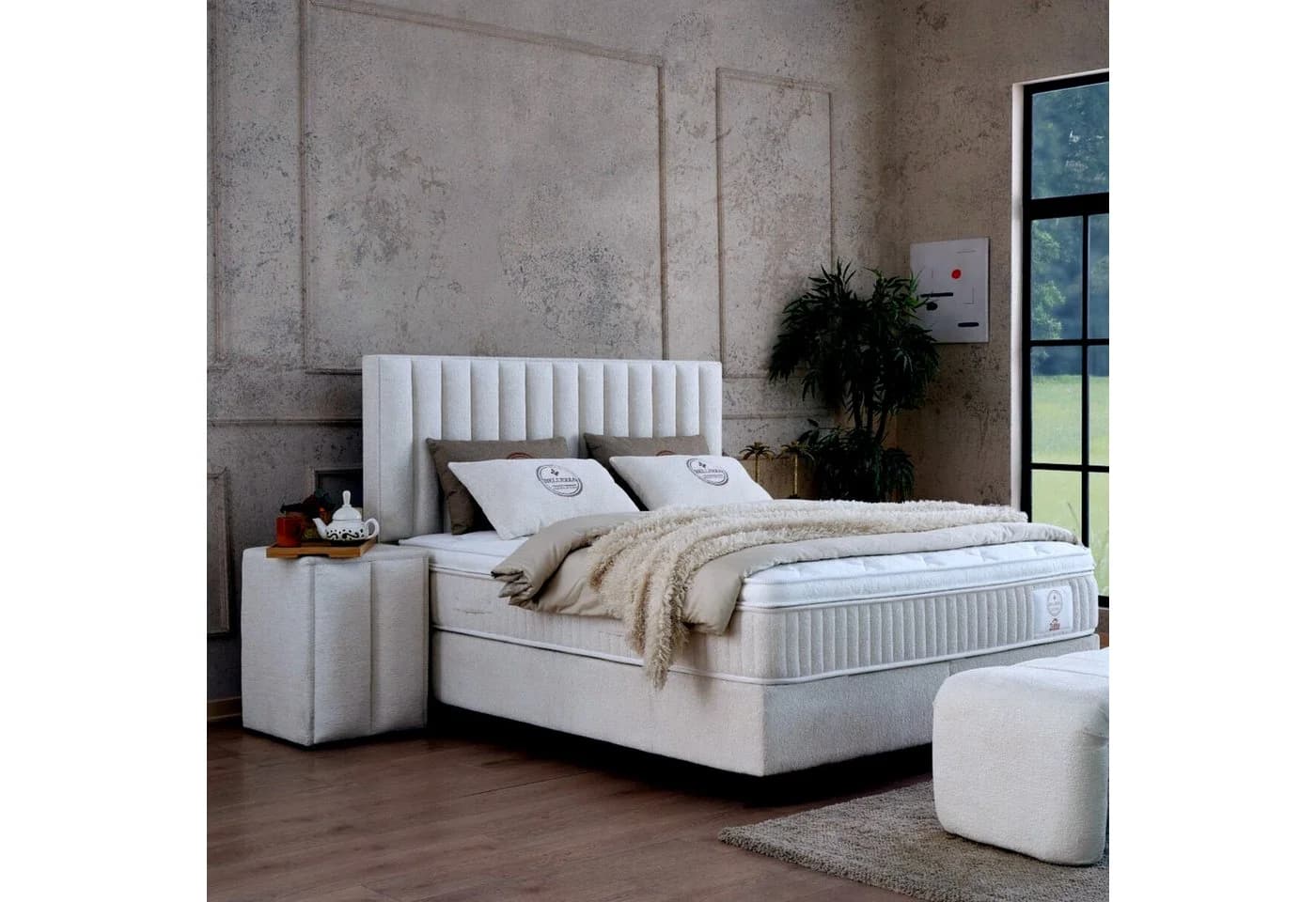 gowoll Boxspringbett Beleza mit Matratze & Bettkasten Beige - Bild 4
