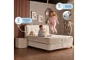 Gowoll Boxspringbett mit Matratze, LED & USB, Bettkasten Samt Greige Bild 1