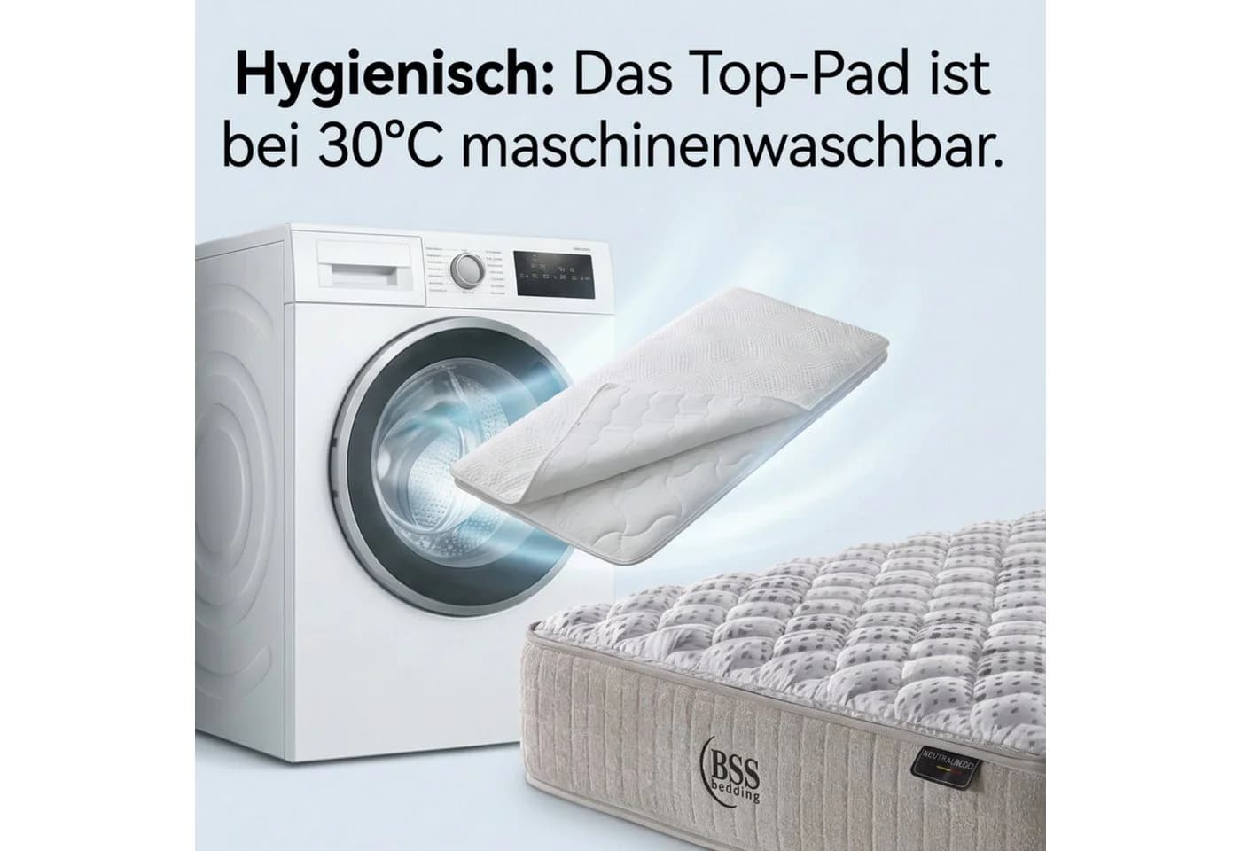 Gowoll Boxspringbett mit Matratze, LED & USB, Bettkasten Samt Greige - Bild 5