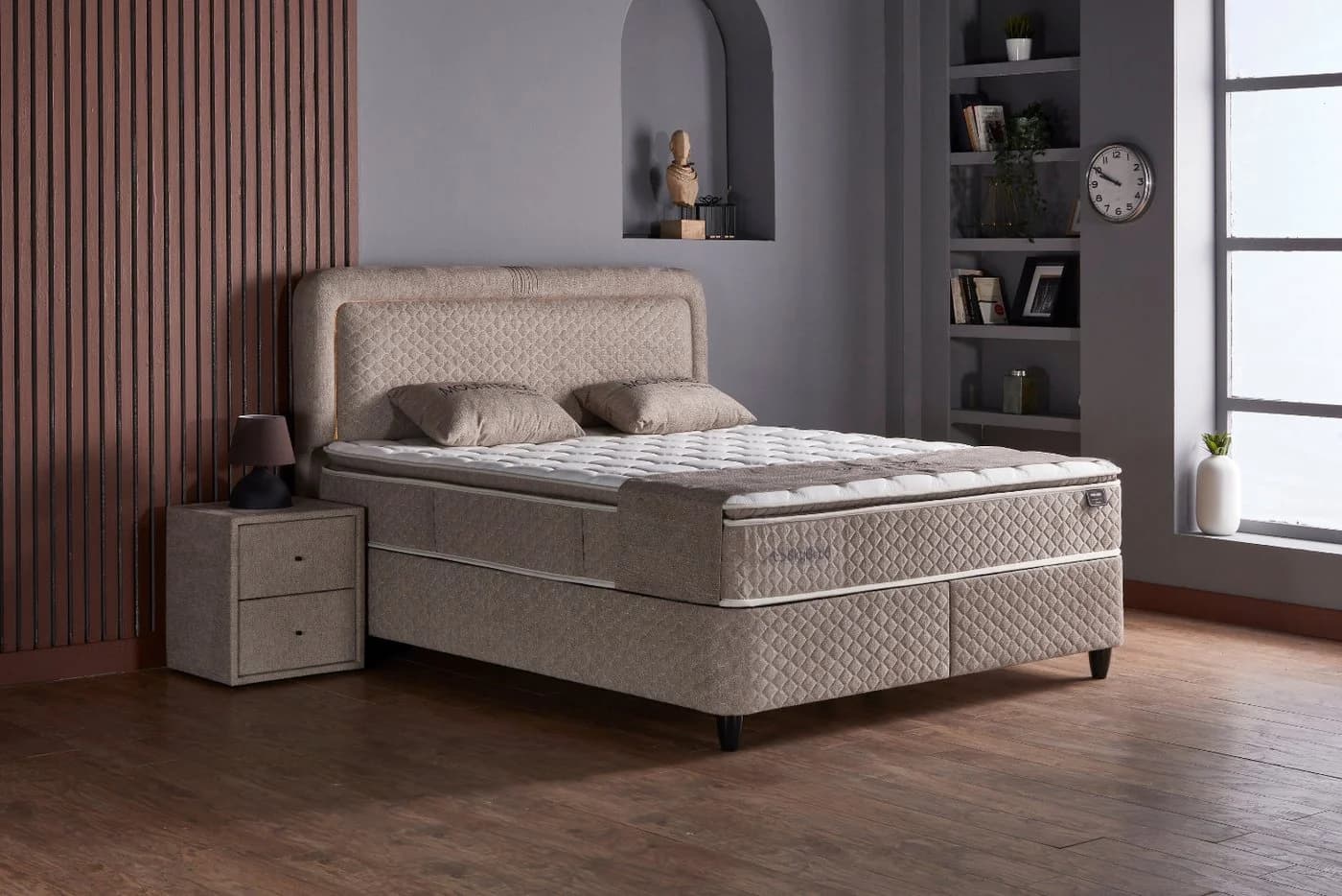 Pointhome Boxspringbett mit Matratze & Bettkasten LED - Bild 5