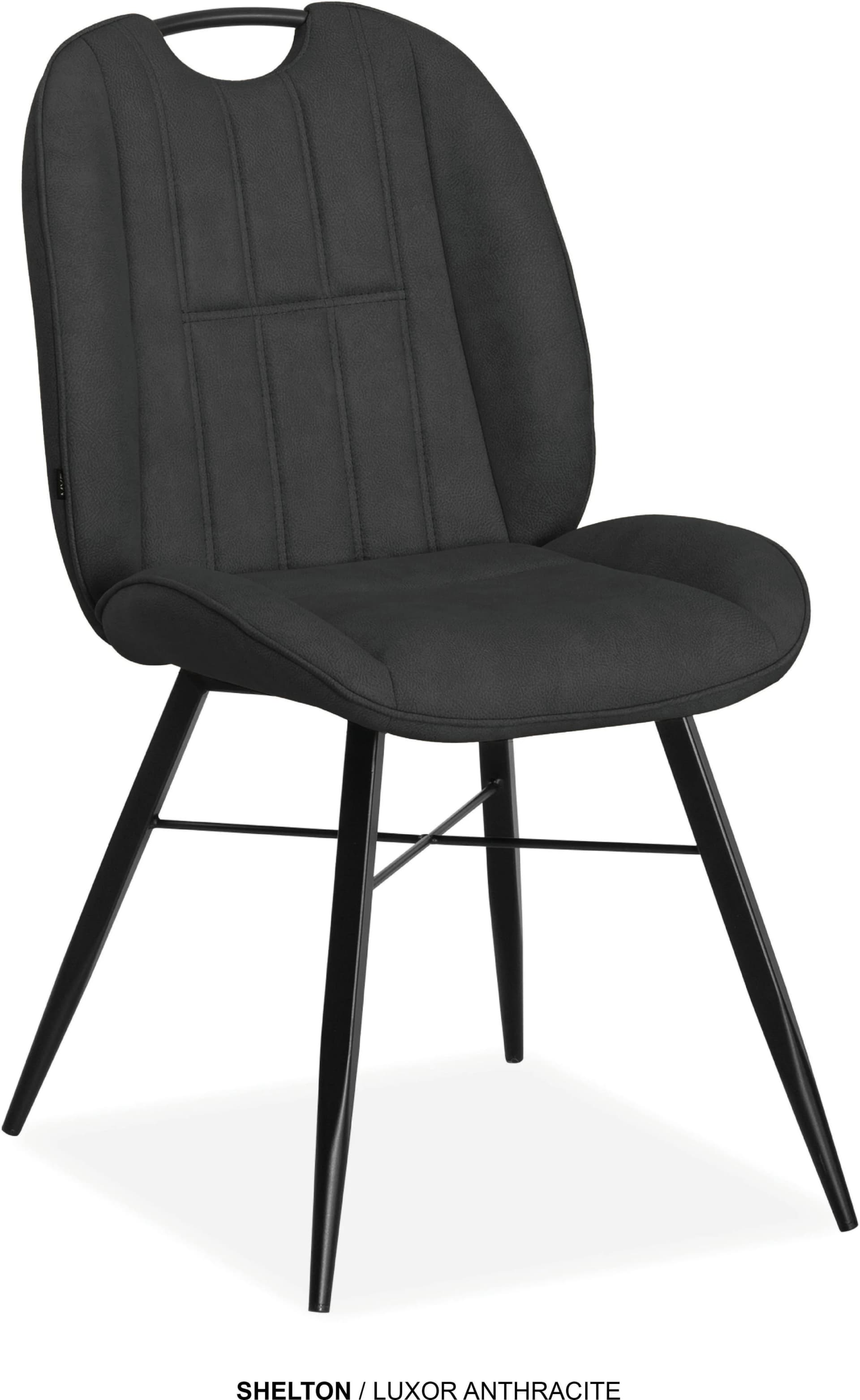 Esszimmerstuhl Shelton Anthrazit Schwarz OMG DESIGN
