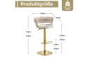 LVHOM Barhocker Set 2 St. Gold Samt Höhenverstellbar 360° Drehbar Bild 3