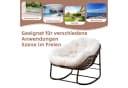 LVHOM Schaukelstuhl mit Kunstfell-Polsterung und Stahlrahmen Bild 4