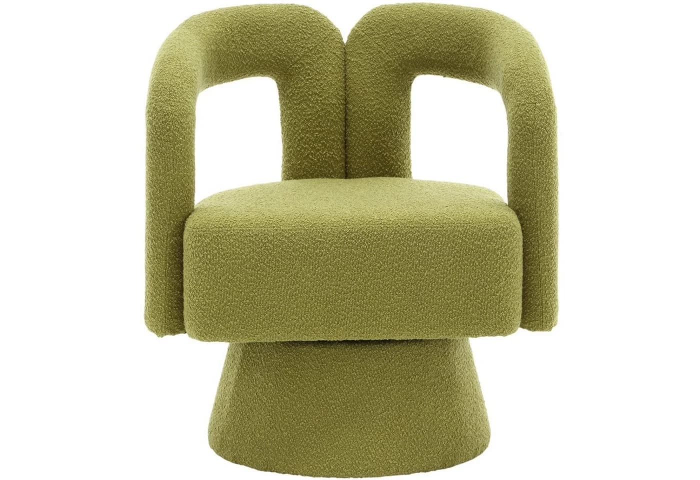 LVHOM Drehsessel M-Form Grün Boucle-Stoff 360° Drehbar - Bild 2