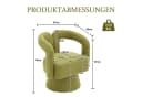 LVHOM Drehsessel M-Form Grün Boucle-Stoff 360° Drehbar Bild 3