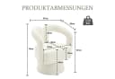 LVHOM Drehsessel M-Form 360 Grad drehbar Cuddle Barrel-Akzentstuhl Beige Bild 3