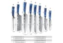 HOMELIVE Messer-Set 9-tlg. mit Rolltasche, Edelstahl & Pakka Holz Bild 1
