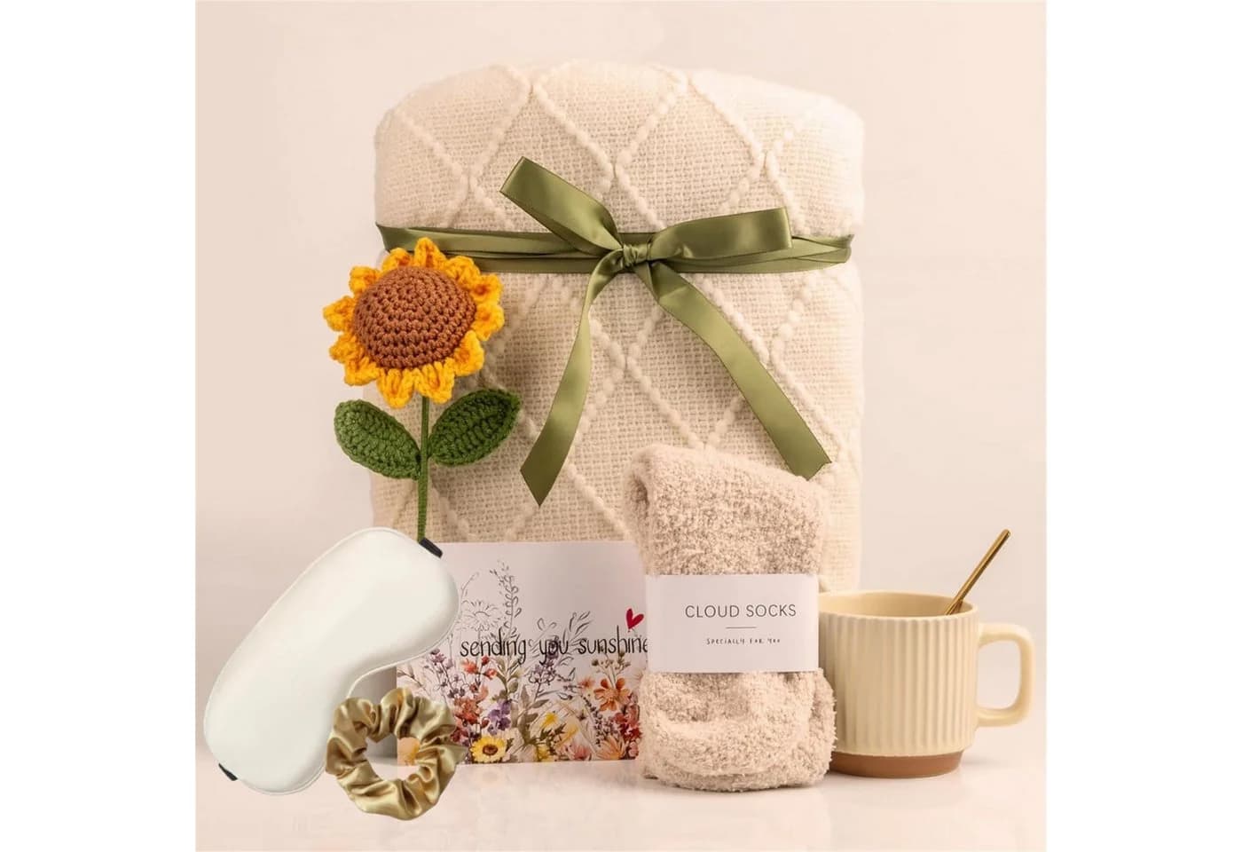 HOMELIVE Pflege-Geschenkbox Geburtstagsgeschenke für Frauen 12-tlg. Luxus Flannel Decke
