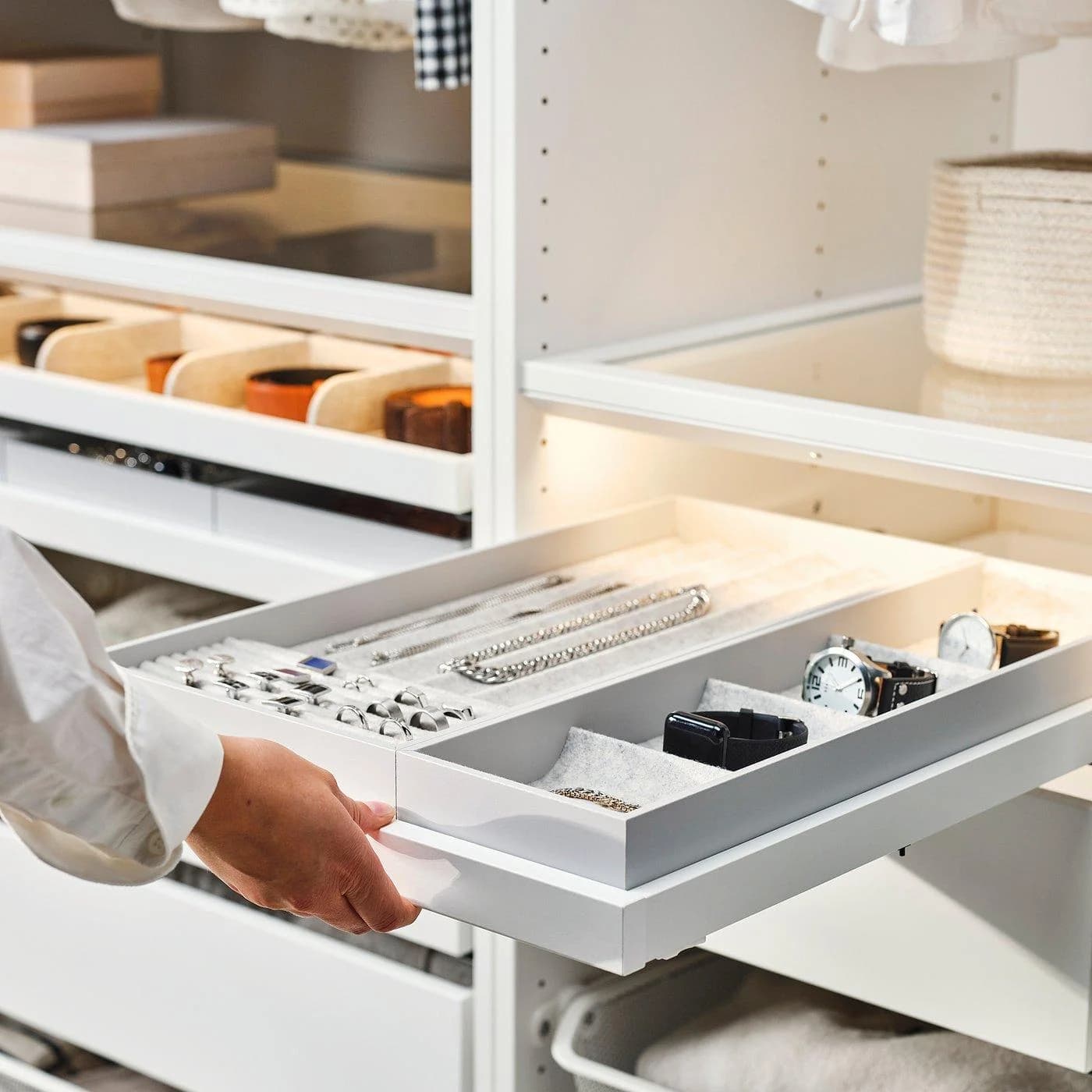 IKEA KOMPLEMENT Ausziehboden mit Einsatz Weiß