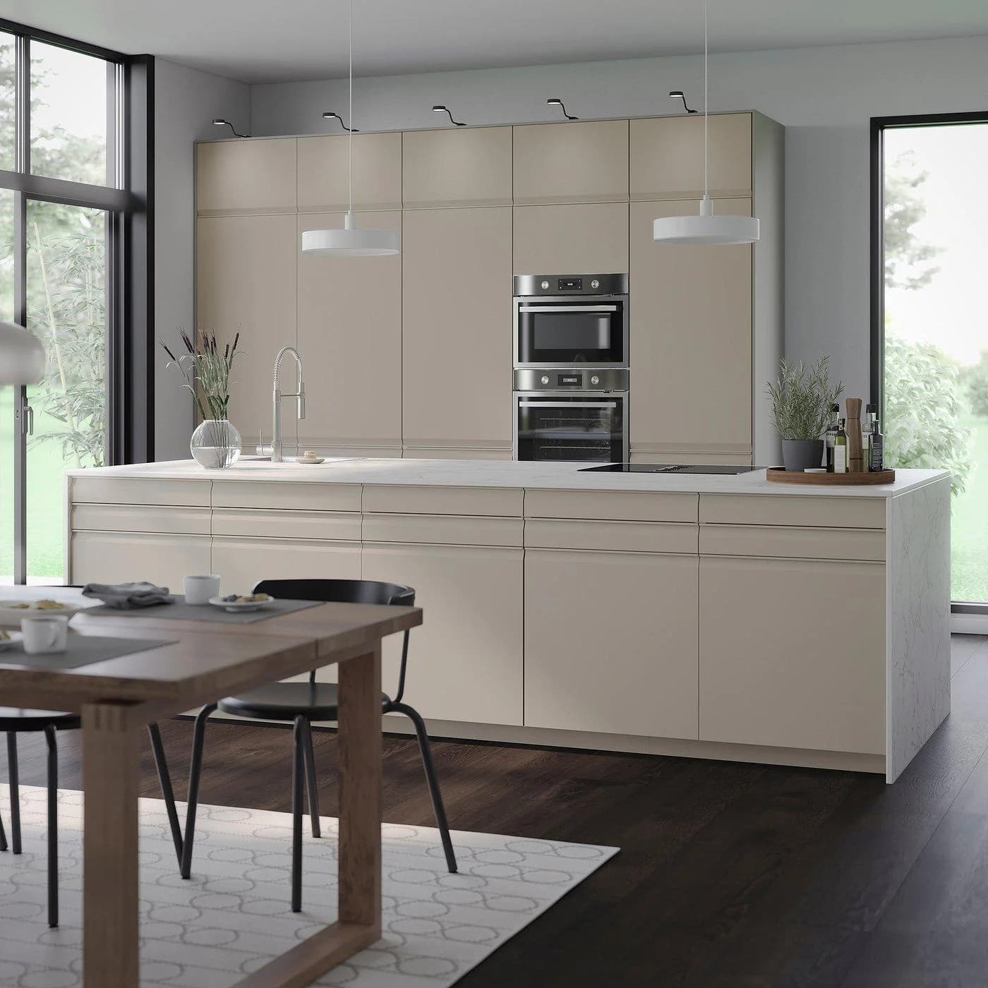 IKEA METOD Oberschrank für Kühl-/Gefrierschrank UPPLÖV Beige/Weiß