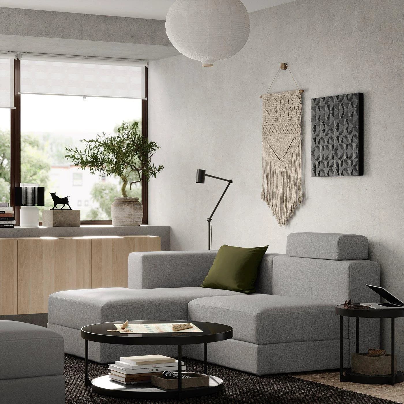 IKEA JÄTTEBO 2,5er-Sitzelement mit Récamiere Grau