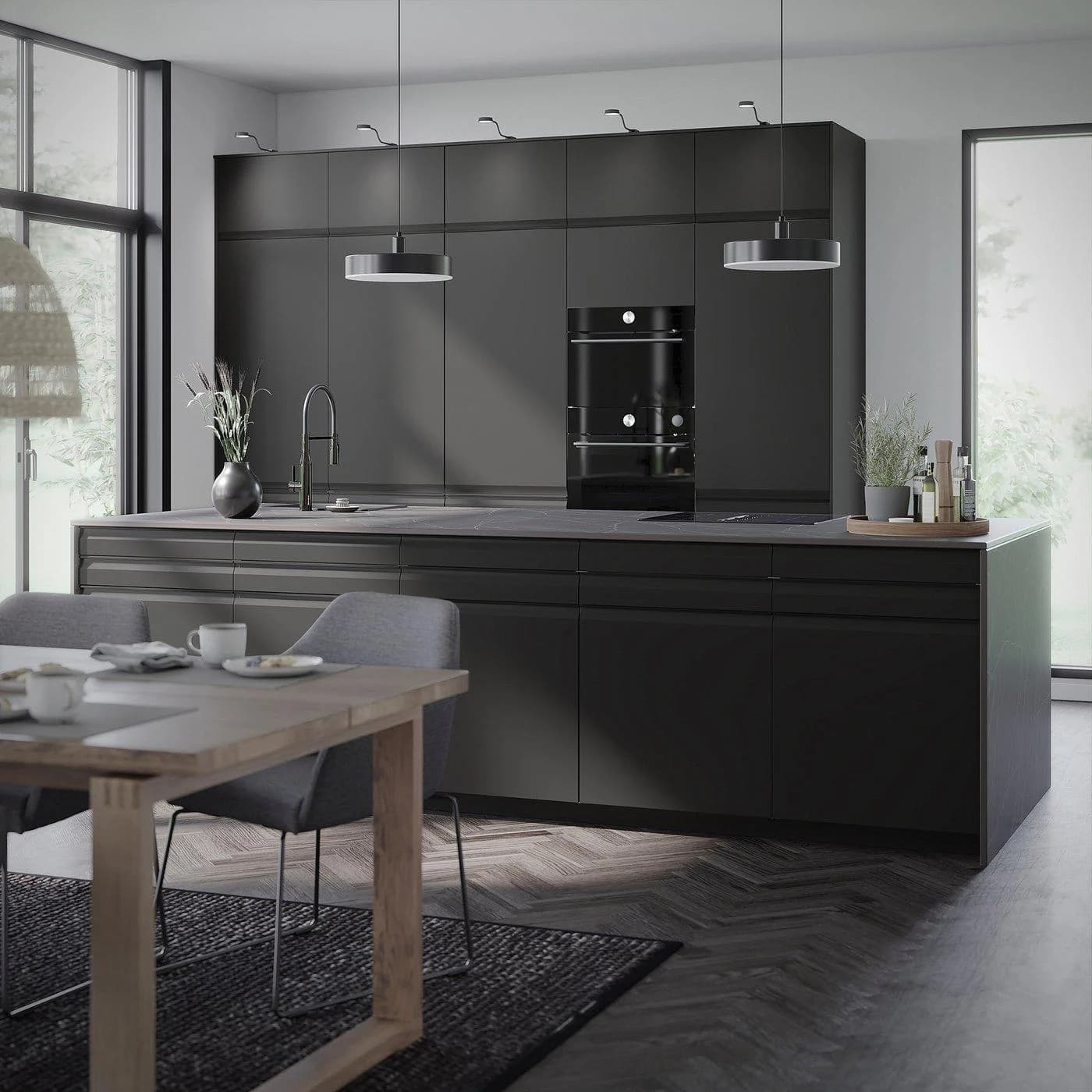 IKEA METOD Wandschrank mit Böden UPPLÖV matt Anthrazit