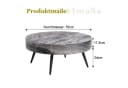 gopop Couchtisch rund Industriestil MDF Metallbeine Bild 1