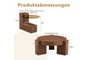 gopop Wohnzimmertisch 2er Set Rund mit Beistelltisch MDF Glas Modern Bild 1