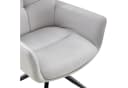 JUFU Drehstuhl 2er Set Grau Samt 360° drehbar mit Metallbeinen Bild 5