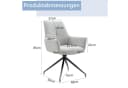 JUFU Drehstuhl 2er Set Grau Metallbeine 360° drehbar Bild 1