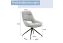JUFU Drehstuhl 2er Set Grau Metallbeine 360° drehbar Bild 1