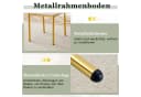 JUFU Esszimmerstuhl 4er Set weiß/gold PU-Polsterung + Metallbeine Bild 5